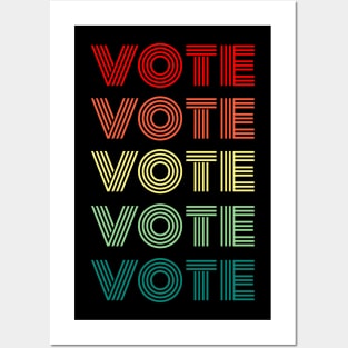 Vote Vintage Retro Design, Election for American President Posters and Art